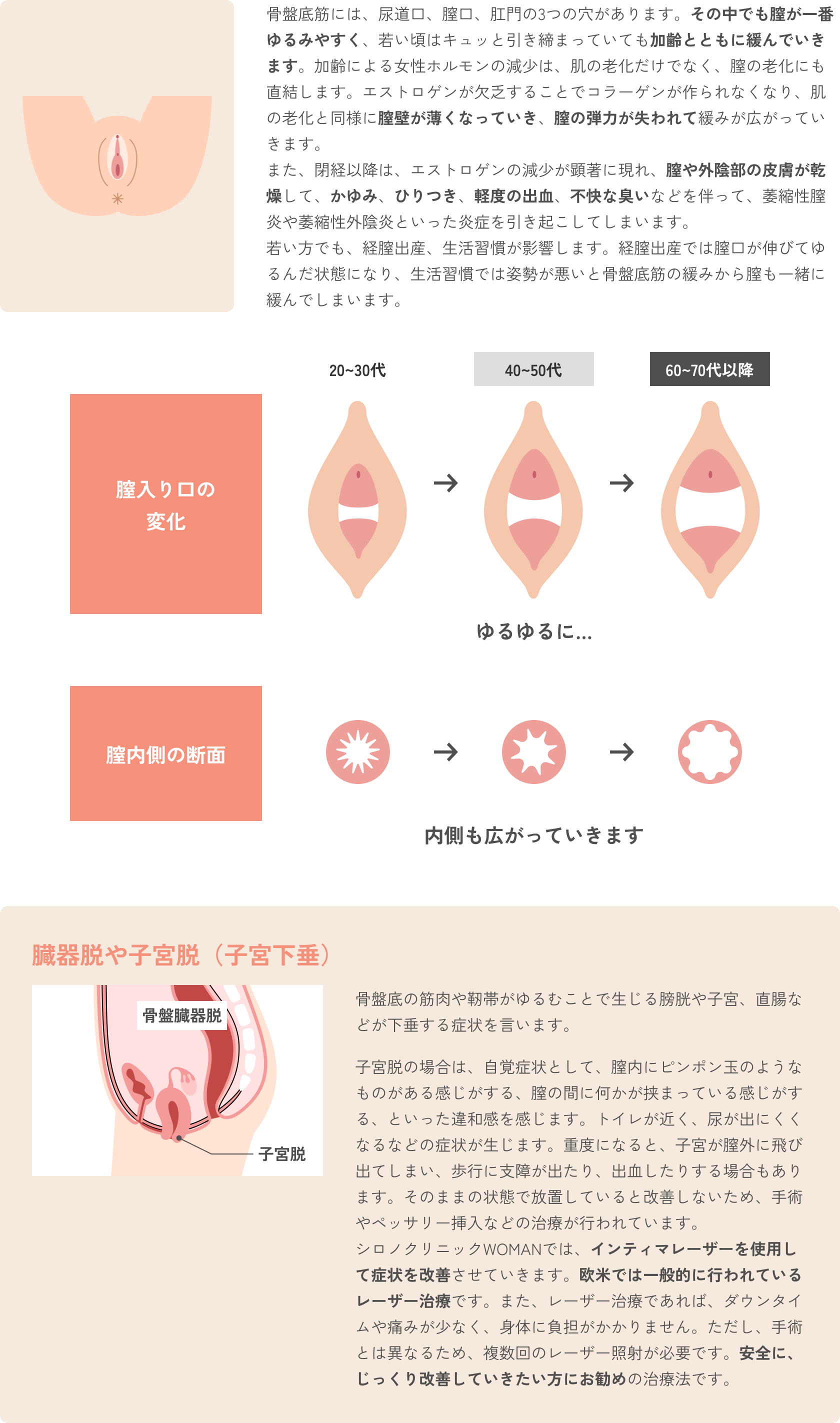 加齢による膣内の変化について