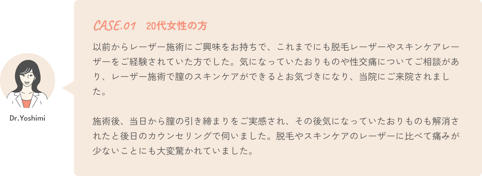 施術の経過20代女性の方 