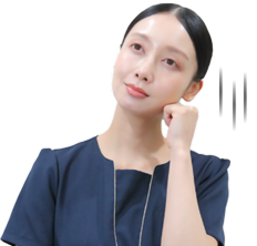 困った様子の女性スタッフ